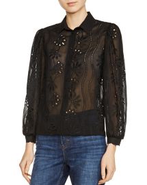 Maje Calek Lace Shirt at Bloomingdales